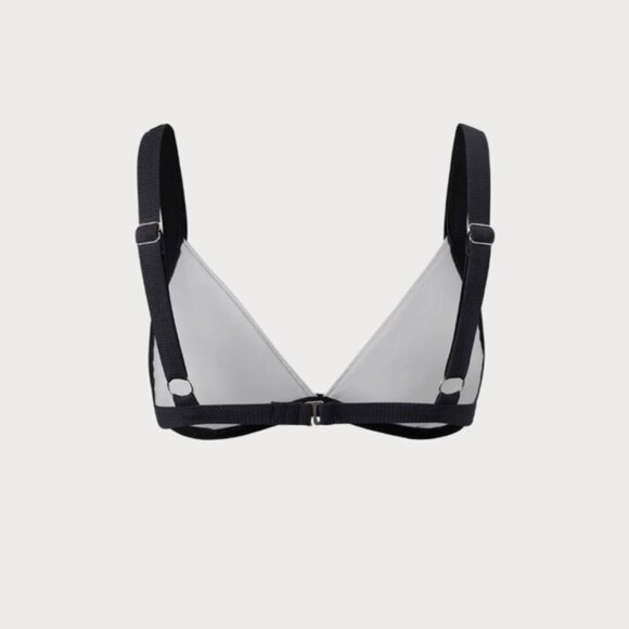 BERLOOK White Contrast Trim Triangle Bikini Top AND BOTTOM 55 - Picture 8 of 13